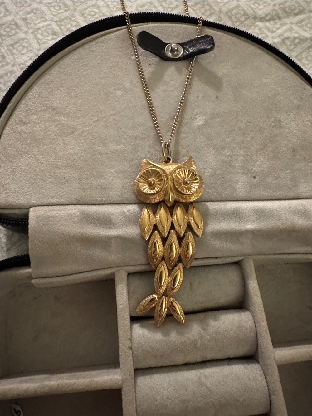 Gold Owl Pendant Necklace - Women's Jewelry